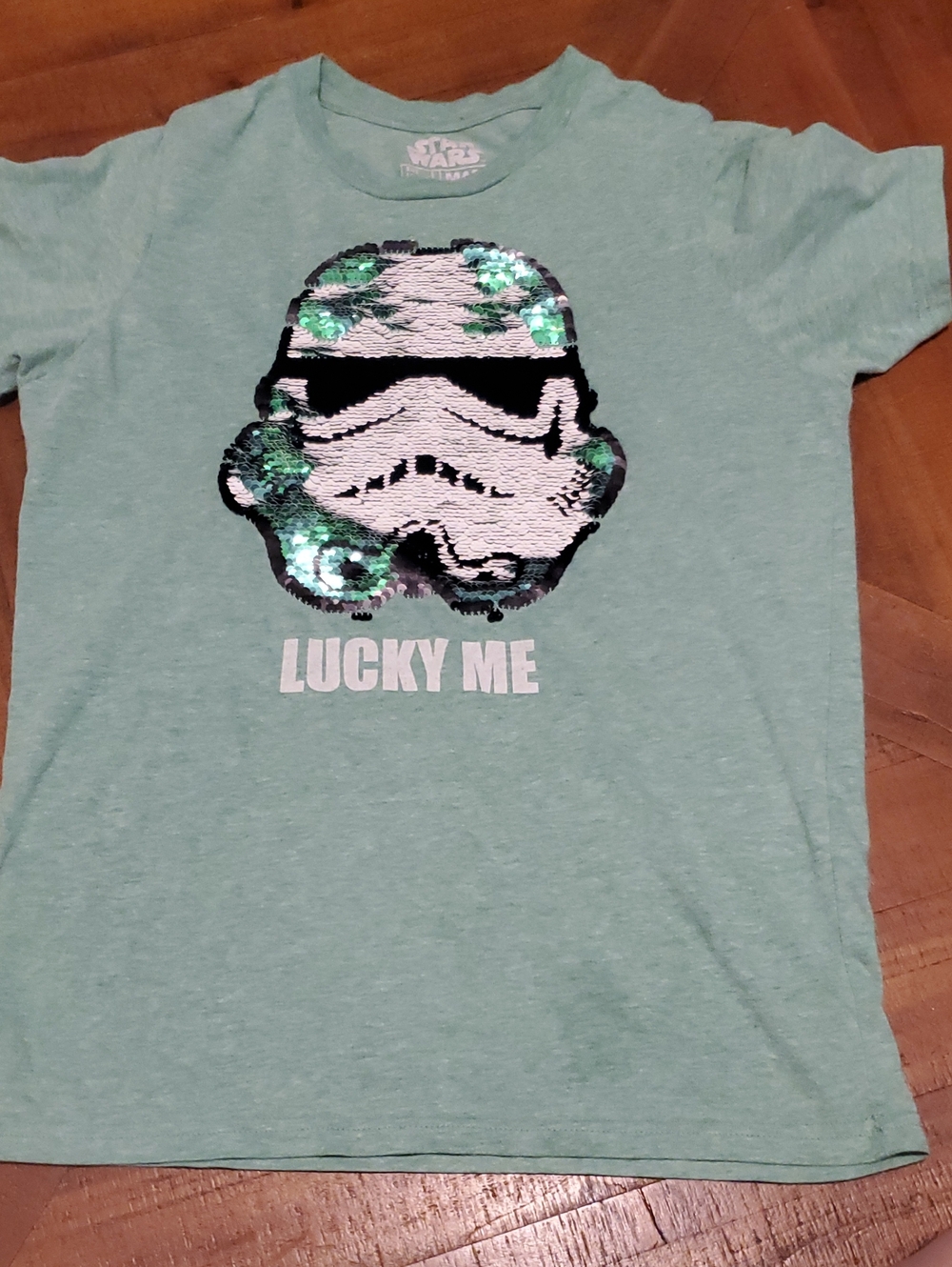 Star Wars Mint Green Stormtrooper Sequin Tee